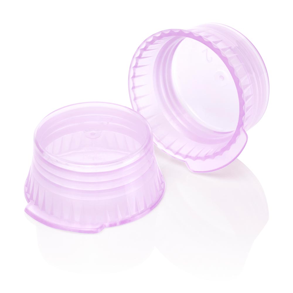 Globe Scientific Snap Cap, Translucent Lavender, PE, for 16mm Glass and Evacuated tubes Image